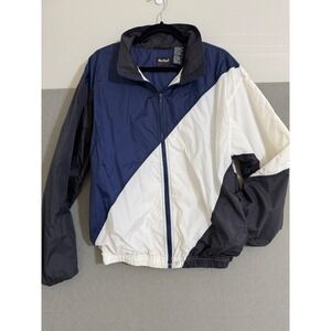 Vintage MacGregor Mens Colorblock Windbreaker Jacket Navy White Black Size M 90s